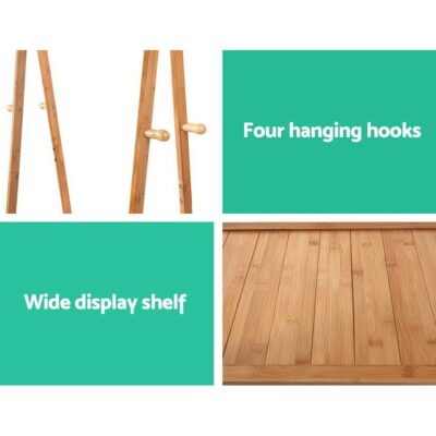 Artiss Clothes Rack Airer Coat Stand 165x59cm Wheels - Image 7