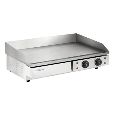 Devanti Commercial Electric Griddle 73cm BBQ Grill Plate 4400W - Image 4
