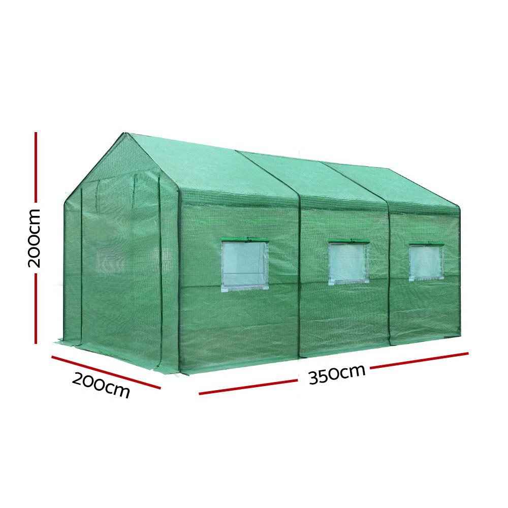 Greenfingers Greenhouse 3.5x2x2M Walk in Green House Tunnel Plant Garden Shed - Image 3