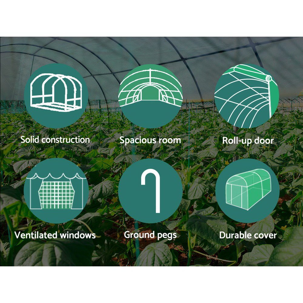 Greenfingers Greenhouse 3.5x2x2M Walk in Green House Tunnel Plant Garden Shed - Image 6