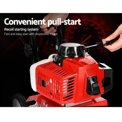 Giantz 88CC Tiller Garden Cultivator Rototiller 4 Blades Soil Plower Rotary Hoe - Image 6