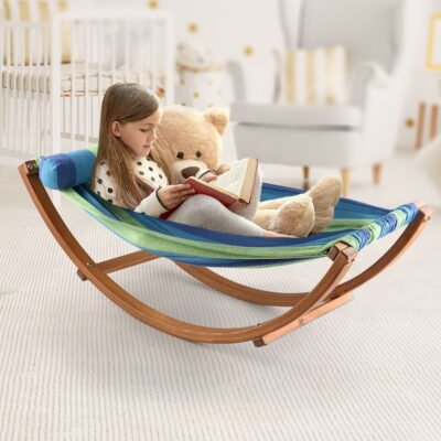 Gardeon Hammock Bed Outdoor Camping Kids Timber Hammock Rocking - Image 7