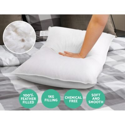Giselle Bedding Duck Feather Down Pillow Twin Pack - Image 5