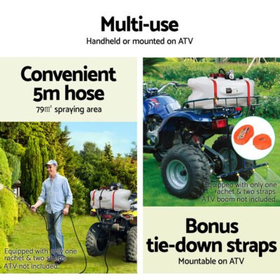 Giantz Weed Sprayer 60L 1.5M Fixed Boom Garden Spray - Image 6