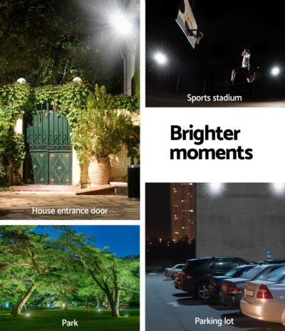 Leier 80 LED Solar Street Light 60W Flood Motion Sensor Remote Outdoor Wall Lamp - Image 6