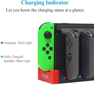 4 in1 Charger Station Stand for Nintendo Switch Joy-con with LED Indication - Image 5