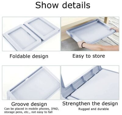 Multifunction Laptop Bed Desk with foldable legs for Home Office (Blue) - Image 5