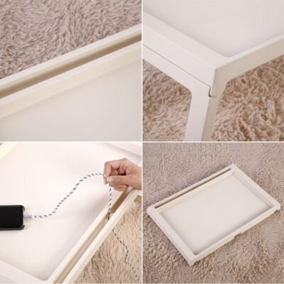 Multifunction Laptop Bed Desk with foldable legs for Home Office (White) - Image 8