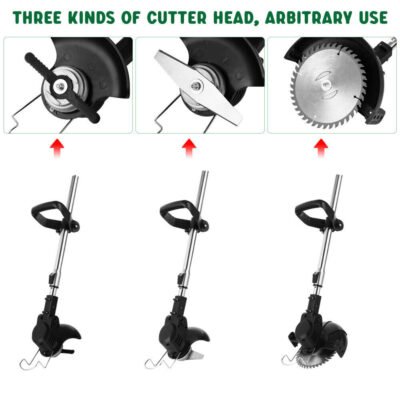 3in1 Cordless Grass Trimmer Grass Lawn Brush Cutter Whipper Snipper with 1 Battery - Image 4