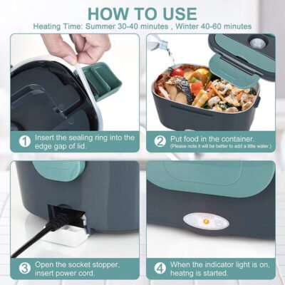 Electric Lunch Box Food Warmer Portable Leakproof Food Heater Car Home Picnic - Image 11