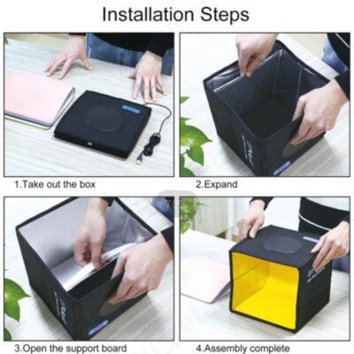 40CM Portable Photo Studio LED Light Tent Bar Cube Soft Box Room Photography - Image 5