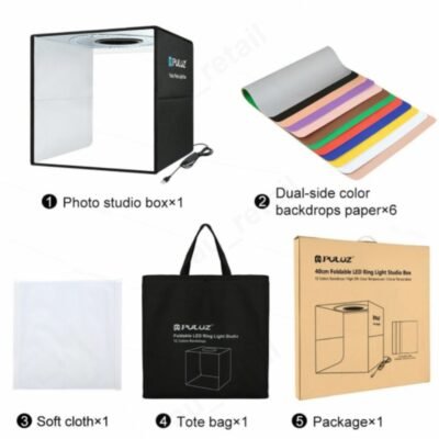 40CM Portable Photo Studio LED Light Tent Bar Cube Soft Box Room Photography - Image 7