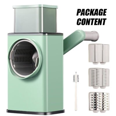 Kitchen Vegetable Food Manual Rotary Drum Grater Chopper Slicer Fruit Cutter - Image 8