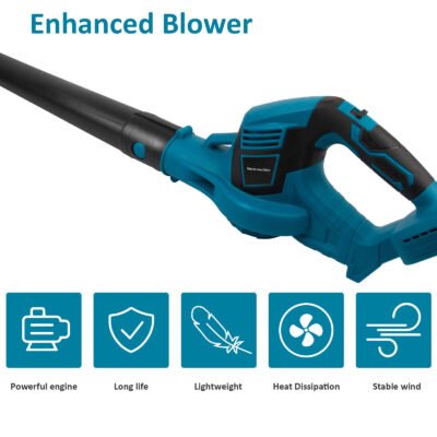 Cordless Garden Leaf Dust Blower Handheld For Makita With 2Battery & Charger 36V - Image 2