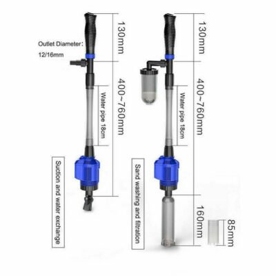 Electric Aquarium Fish Tank Cleaner Water Exchanger Siphon Vacuum Sand Cleaner - Image 9