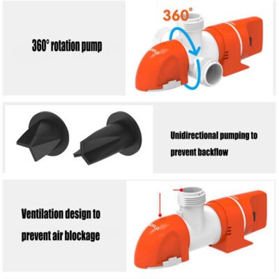SEAFLO 1100GPH DC12V Automatic Bilge Pump Low Profile Water Pump for Boat Marine SFBP1-G1100-14A - Image 5