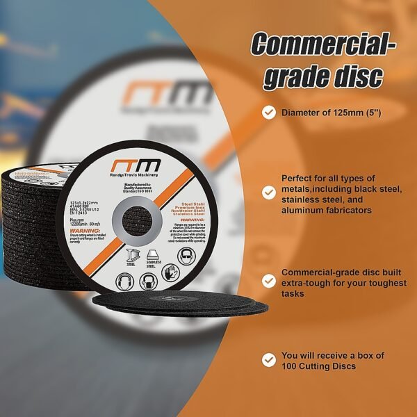 125mm 5 Cutting Disc Wheel for Angle Grinder x100" - Image 7