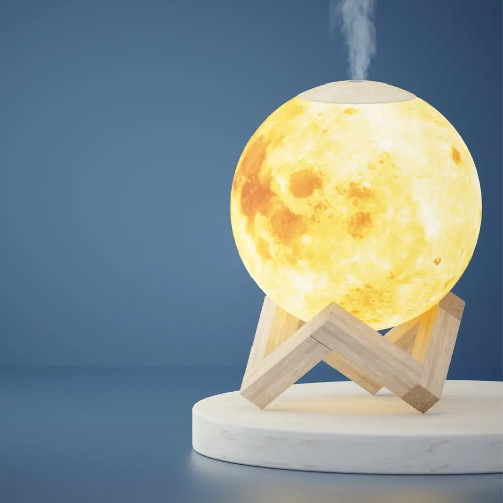 Devanti Aroma Diffuser Aromatherapy Moon Lamp 880ml - Image 7