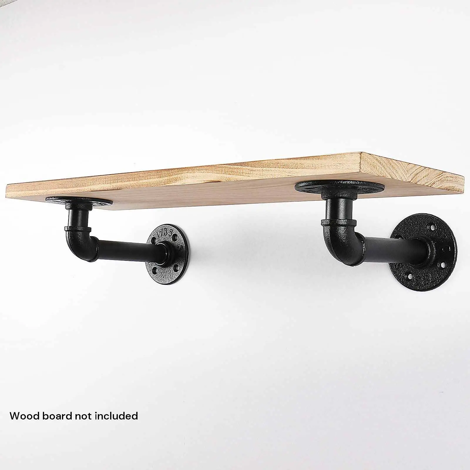 4PCS Pipe Floating Shelf Bracket Industrial Pipe Shelf Bracket Mounting Bracket Storage Racks Decor - Image 6